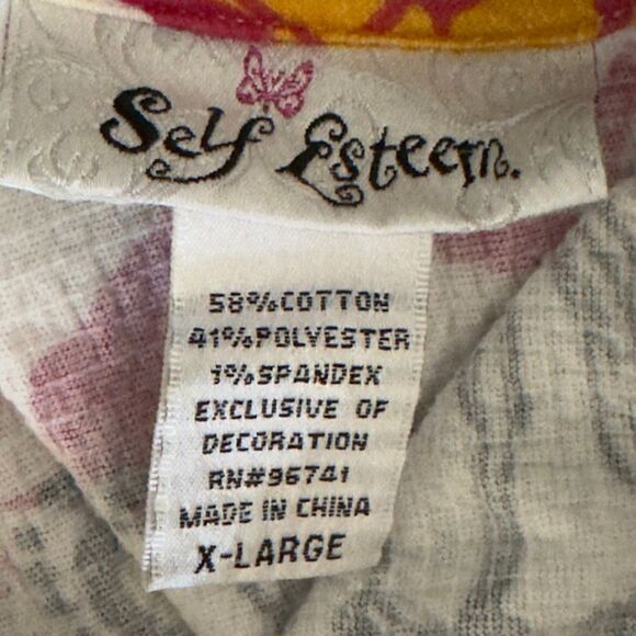 Self Esteem Tropical Floral Y2K Tank XL - Picture 3 of 4
